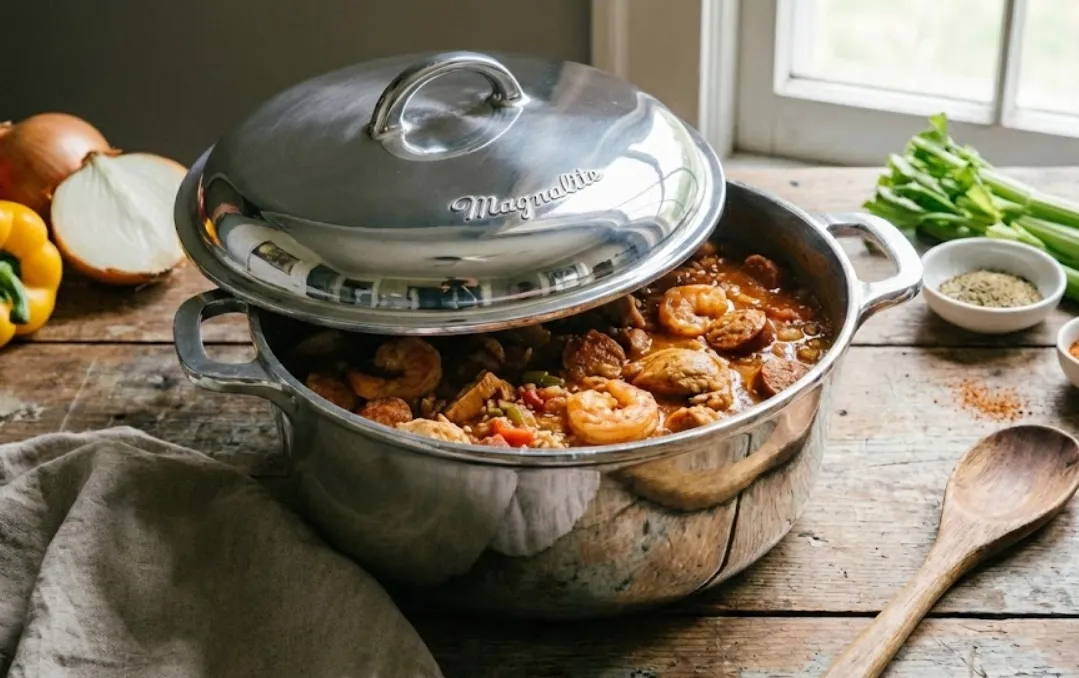 GHC Magnalite Louisiana Gumbo Pot - Cast Aluminum Cajun Cooking Pot